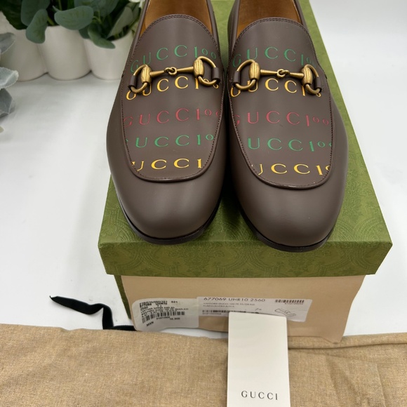 Men’s Gucci JORDAAN horse bit 100th anniversary leather loafers 7.5 fits 8.5 US main image 6
